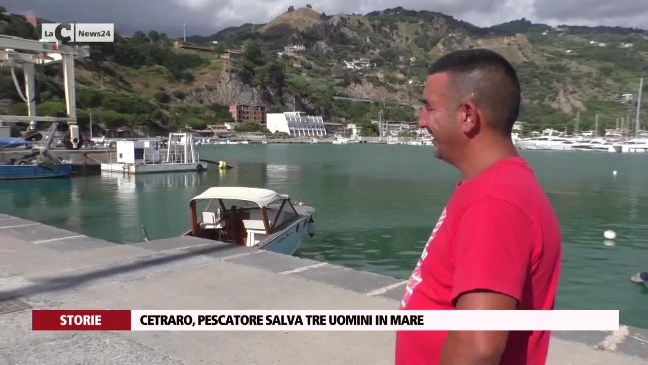 Cetraro, pescatore salva tre uomini in mare