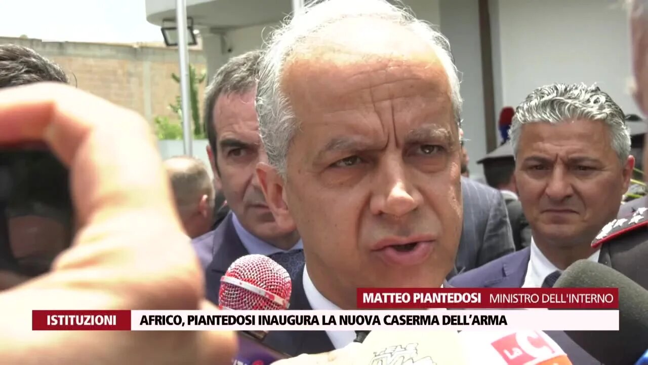 Il ministro dell’interno Piantedosi in visita in Calabria