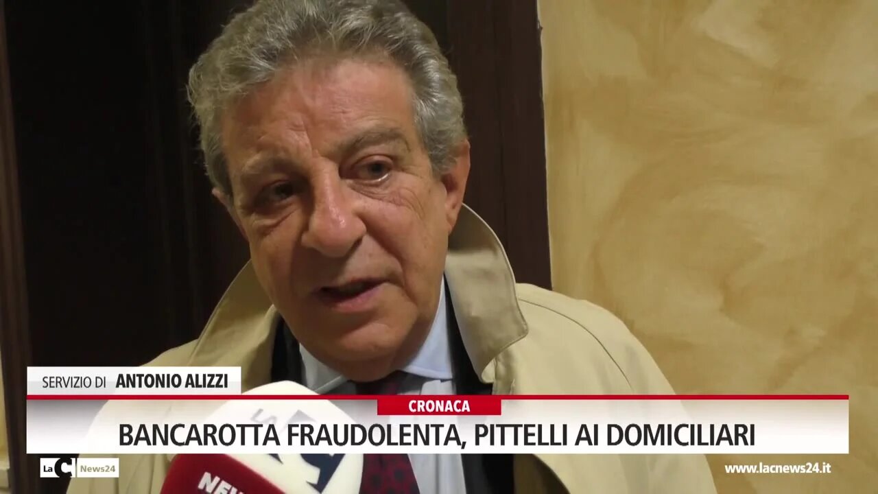 Bancarotta fraudolenta, Pittelli ai domiciliari