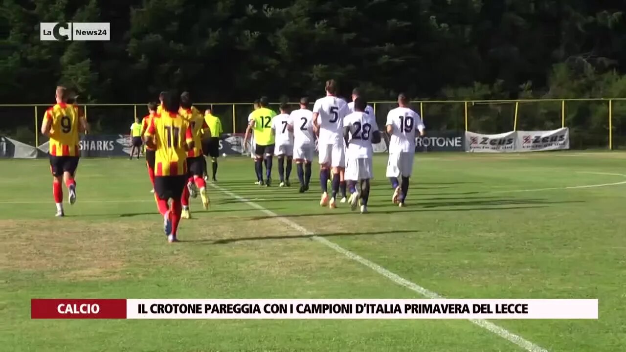 Il Crotone pareggia con i campioni d’Italia primavera del Lecce