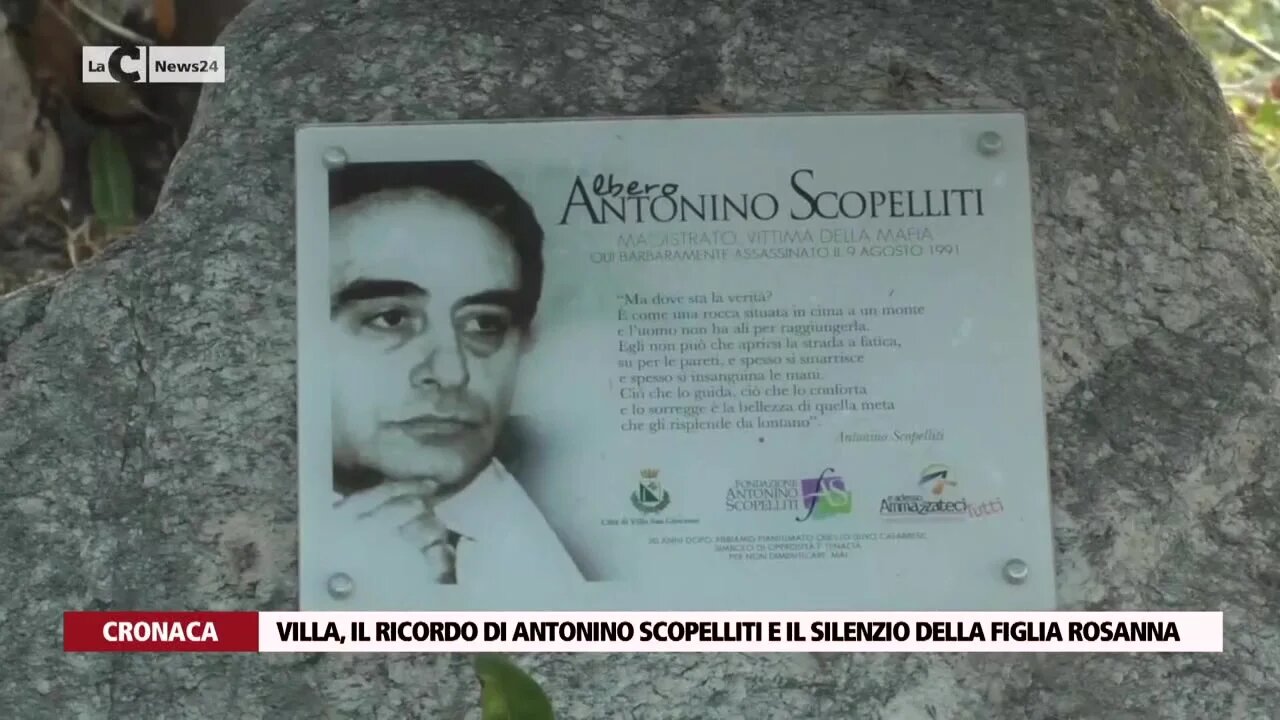 Villa, il ricordo di Antonino Scopelliti e il silenzio della figlia Rosanna