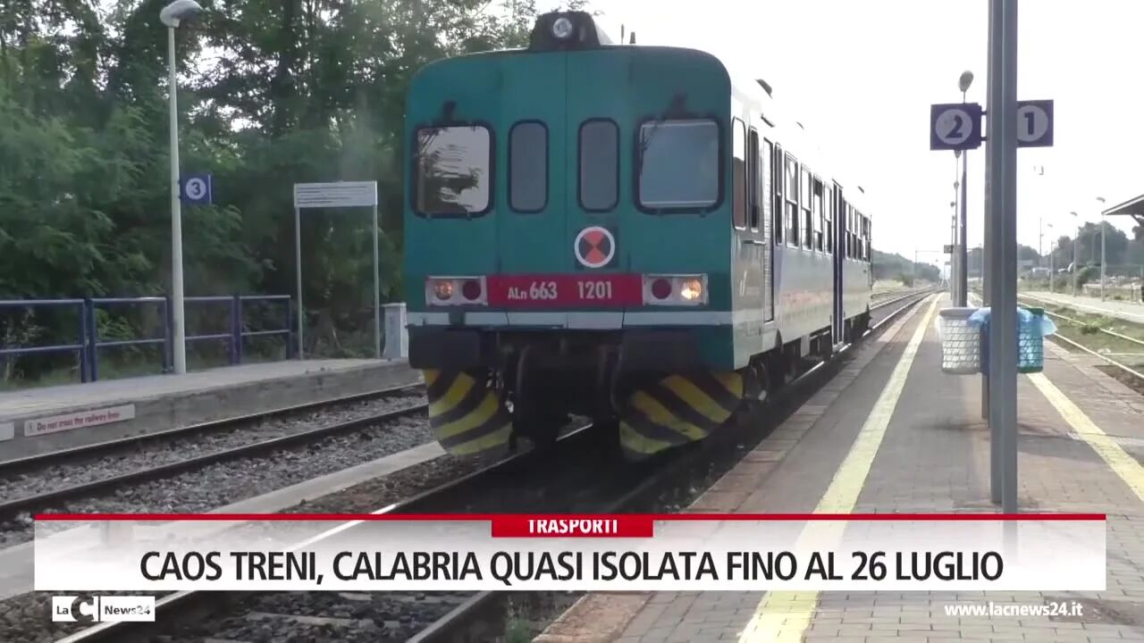 Caos treni, Calabria quasi isolata fino al 26 Luglio