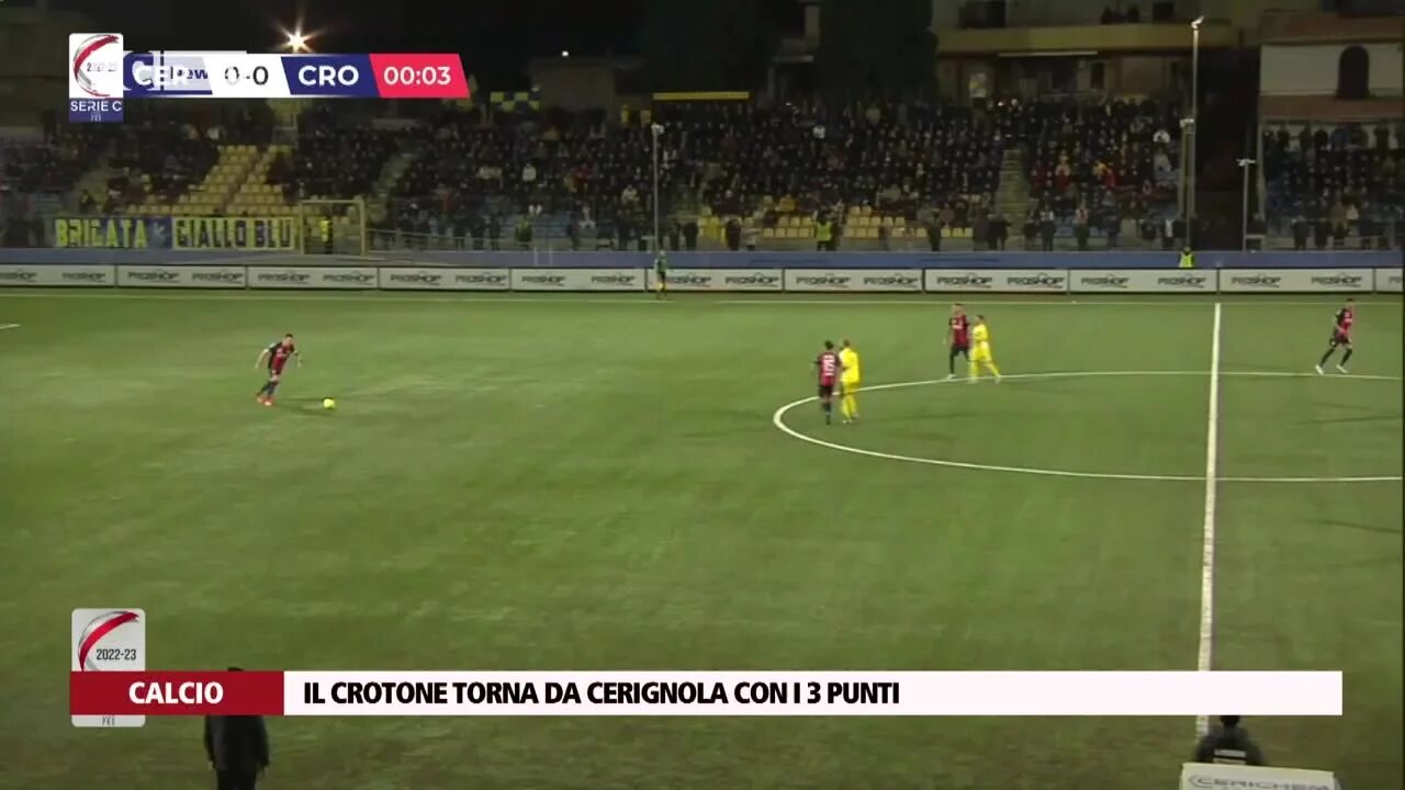 Il Crotone torna da Cerignola con i 3 punti