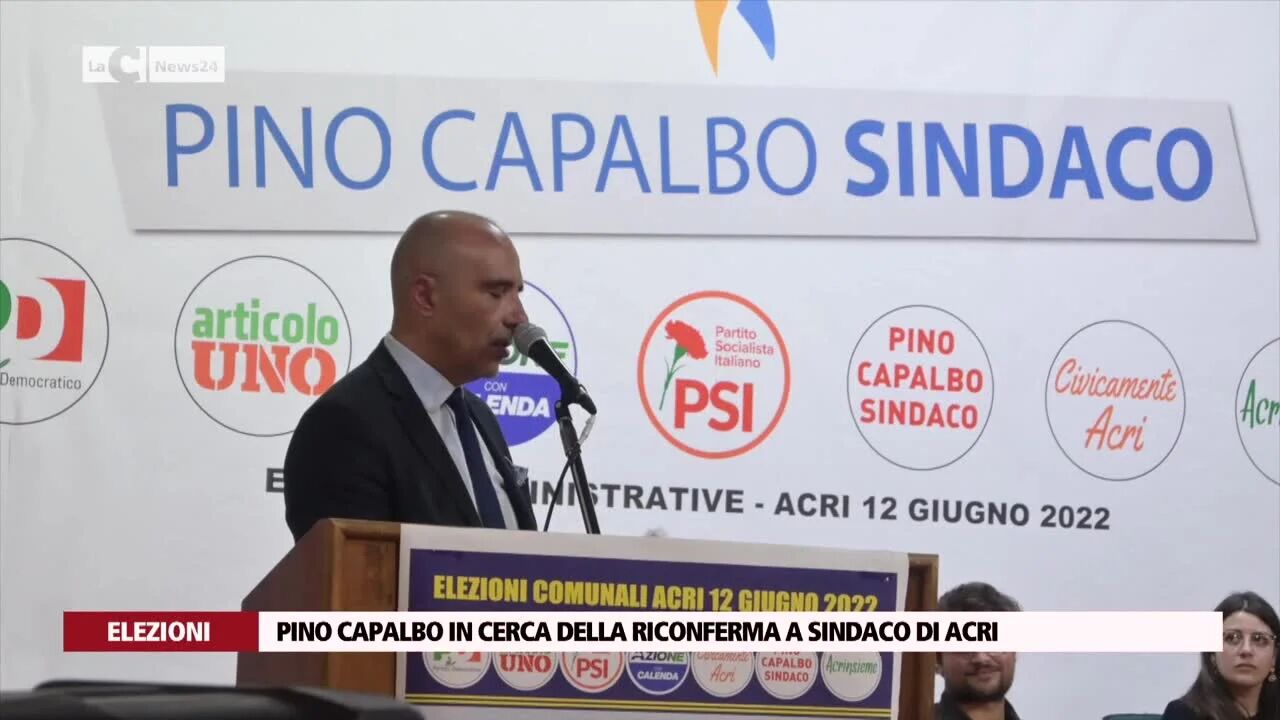 Pino Capalbo in cerca della riconferma a sindaco di Acri