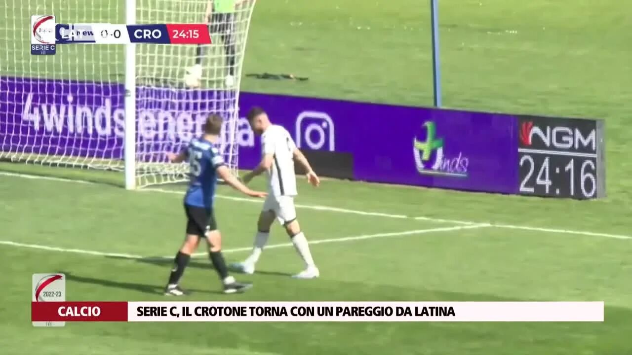 Serie C, il Crotone torna con un pareggio da Latina