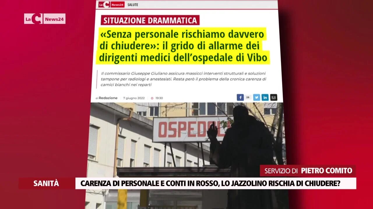 «Senza personale rischiamo davvero di chiudere»: il grido di allarme dei dirigenti medici dell’ospedale di Vibo