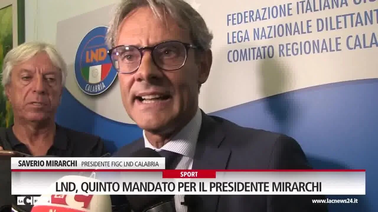 Lnd, quinto mandato per il presidente Mirarchi