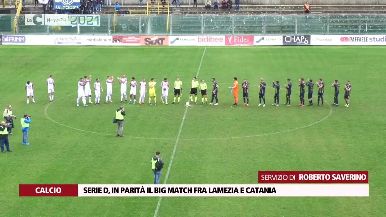 Serie D, in parità il big match fra Lamezia e Catania