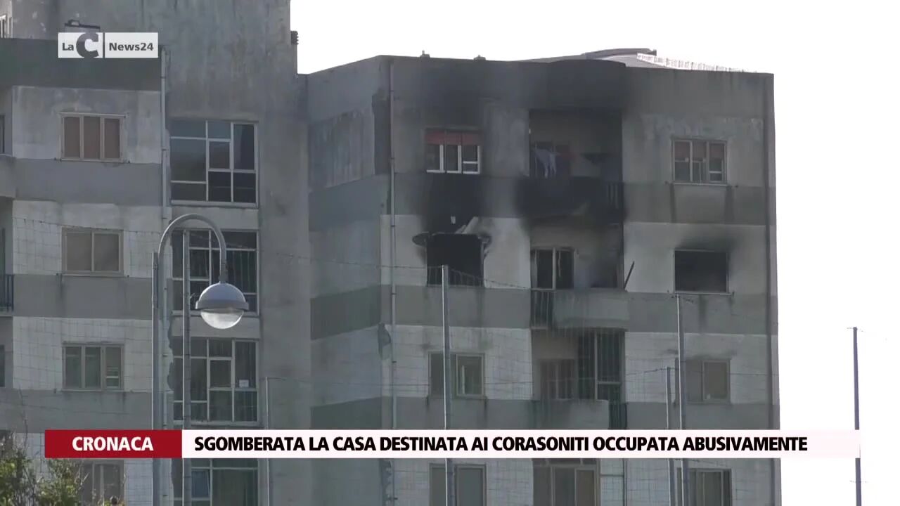 Sgomberata la casa destinata ai Corasoniti occupata abusivamente