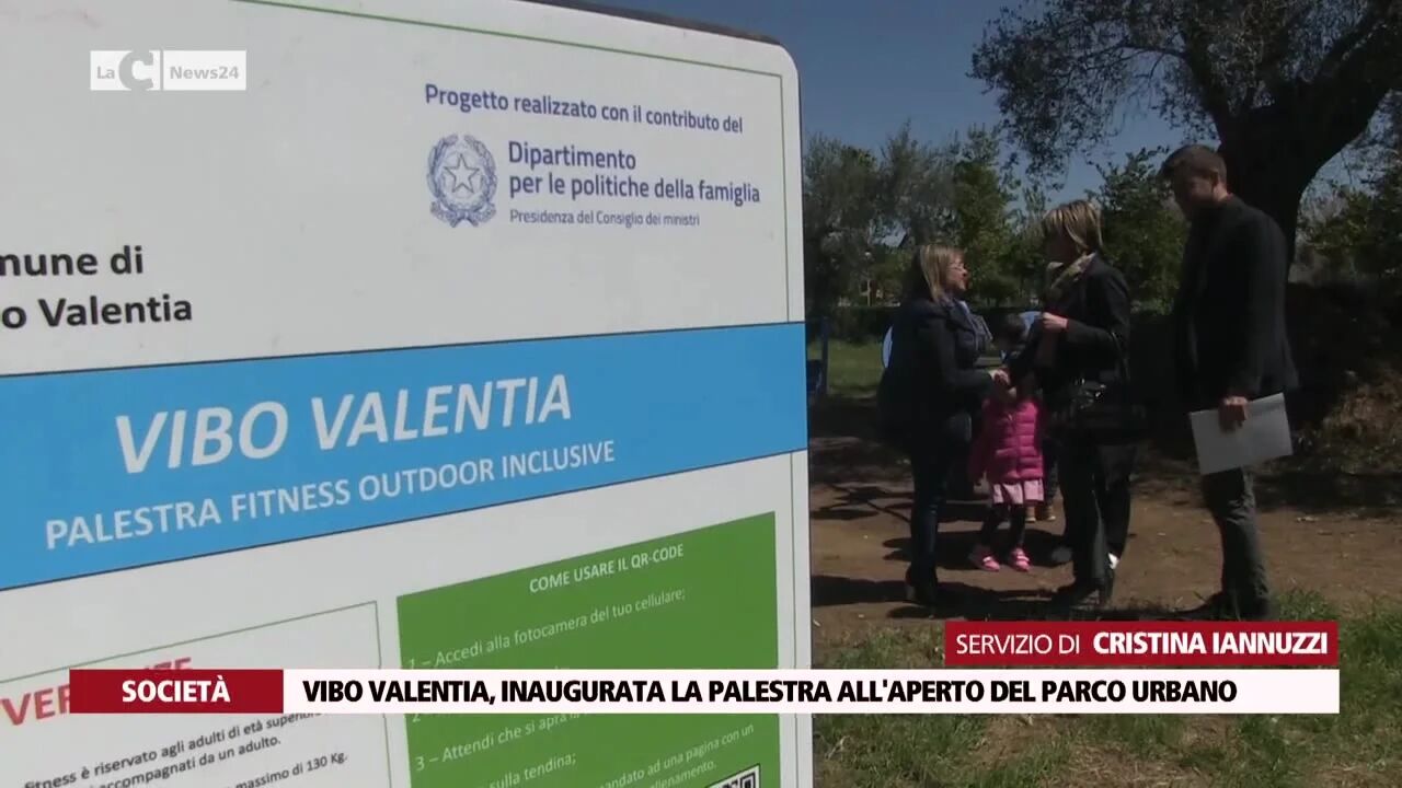 Vibo Valentia, inaugurata la palestra all'aperto del parco urbano