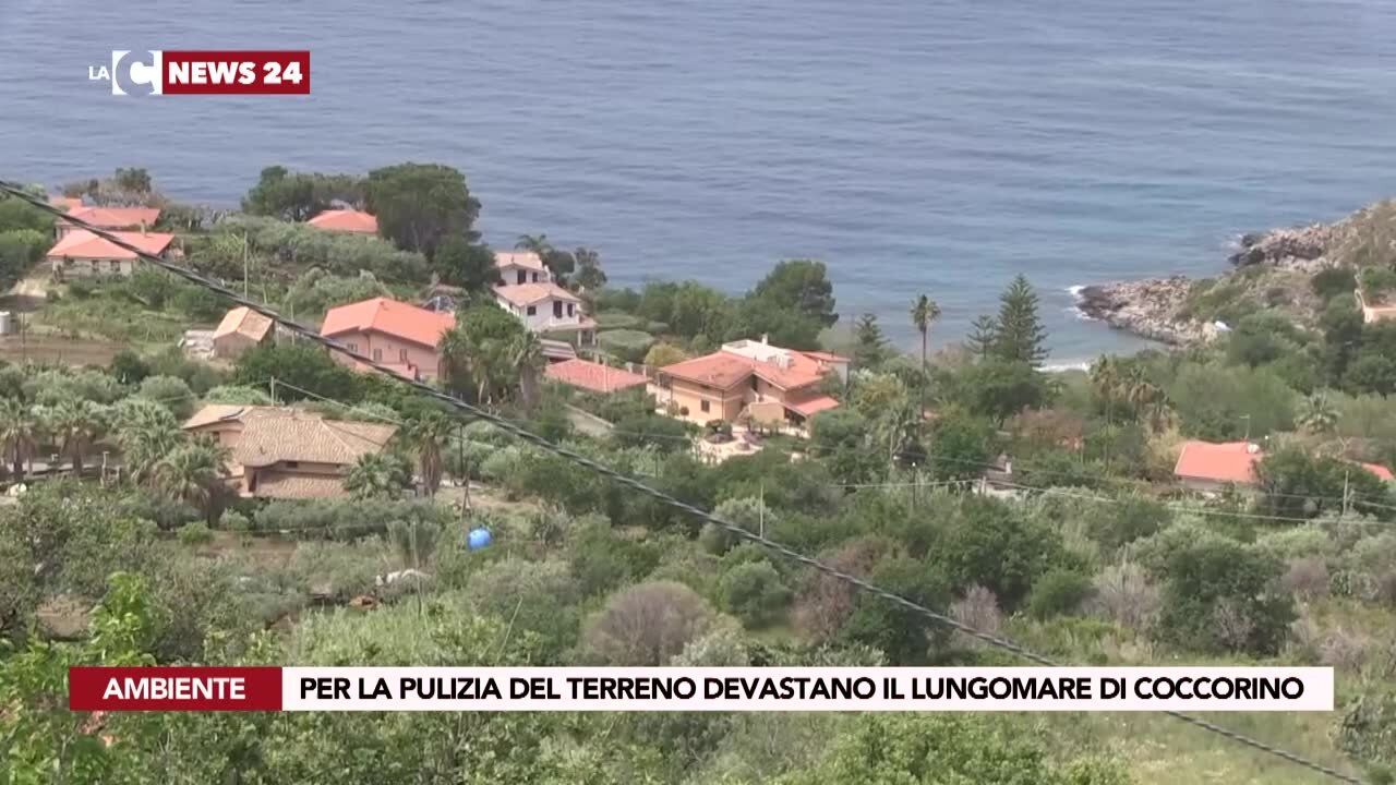 Per la pulizia del terreno devastano il lungomare di Coccorino