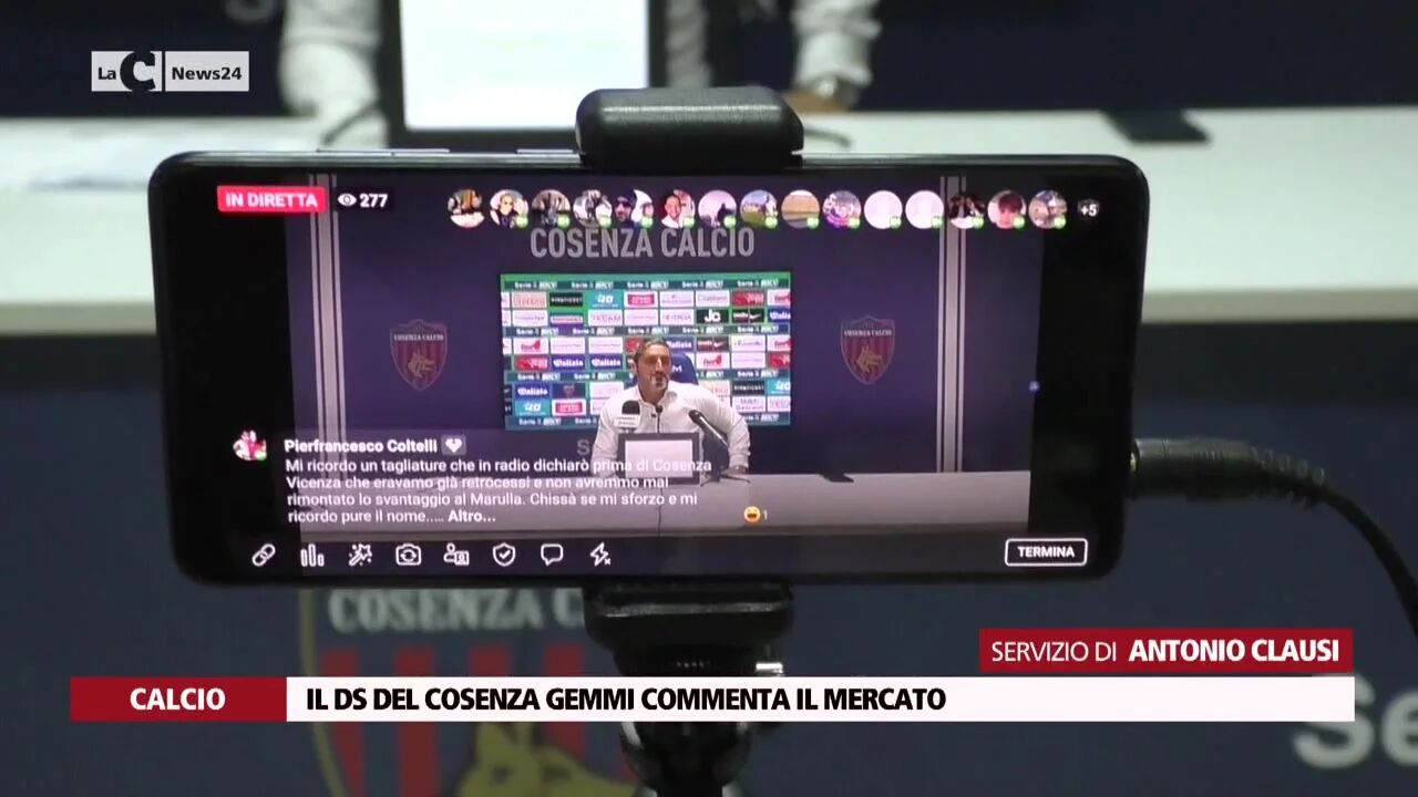 Il Ds del Cosenza Gemmi commenta il mercato
