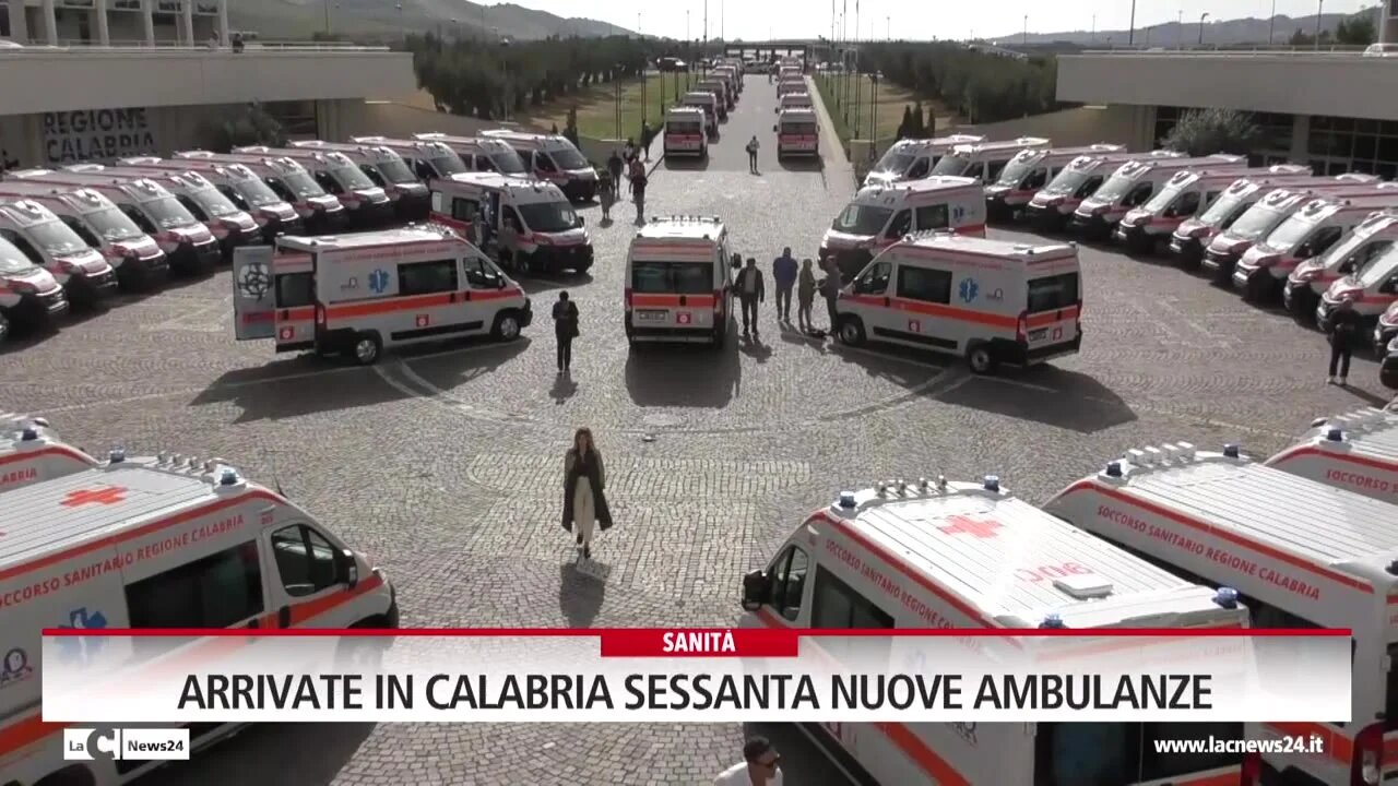 Arrivate in Calabria sessanta nuove ambulanze