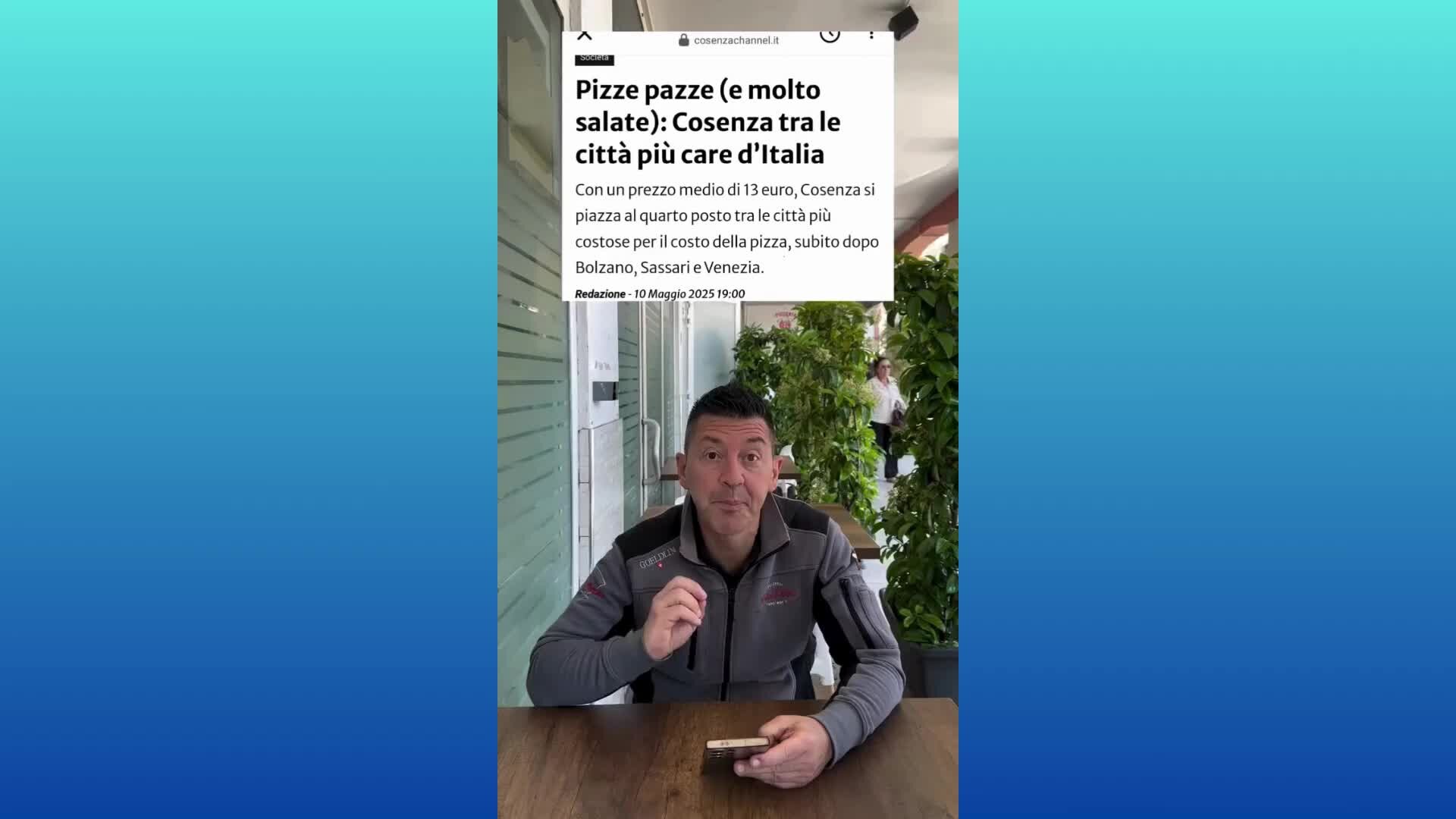Errico Porzio rilancia Cosenza: pizza di qualità a prezzi popolari - VIDEO
