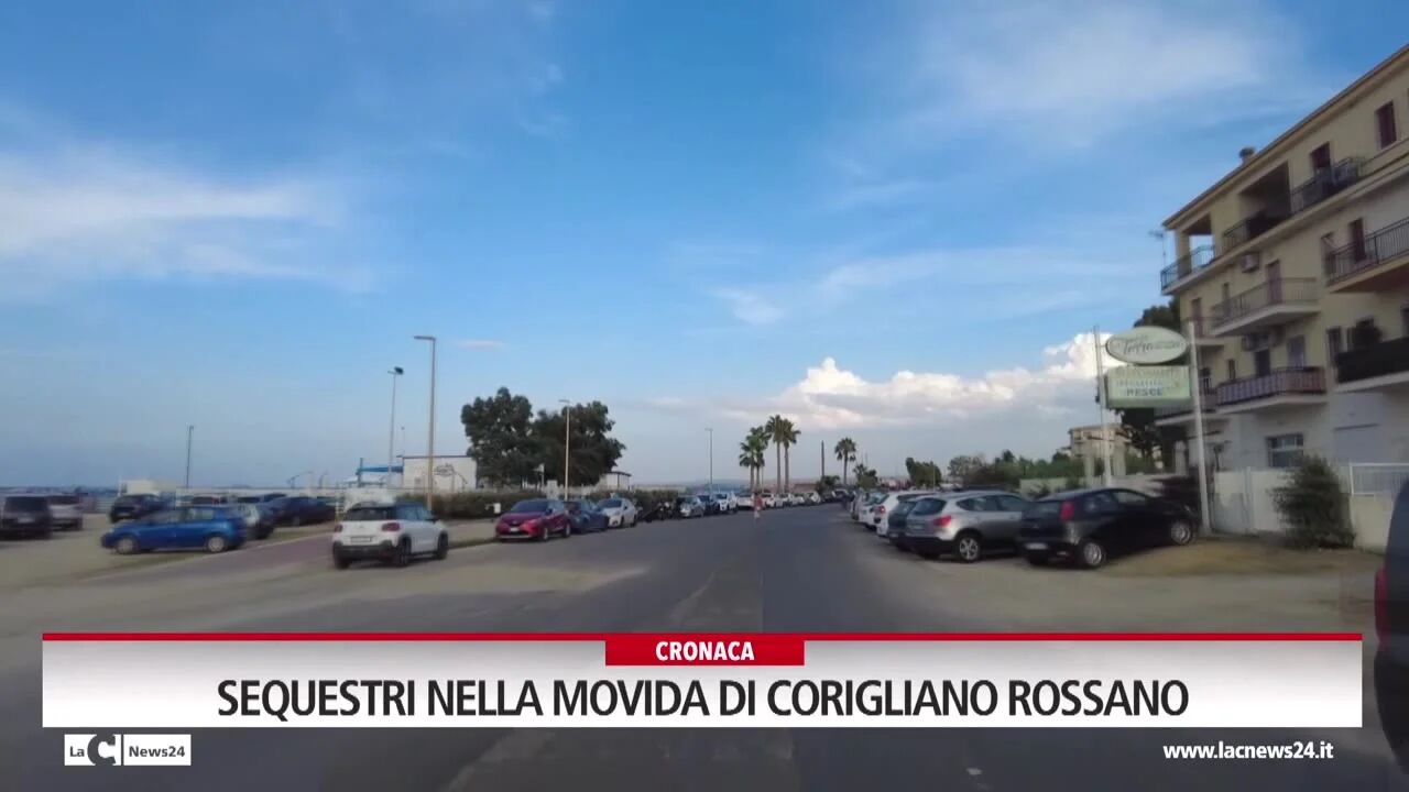 Sequestri nella movida di Corigliano Rossano