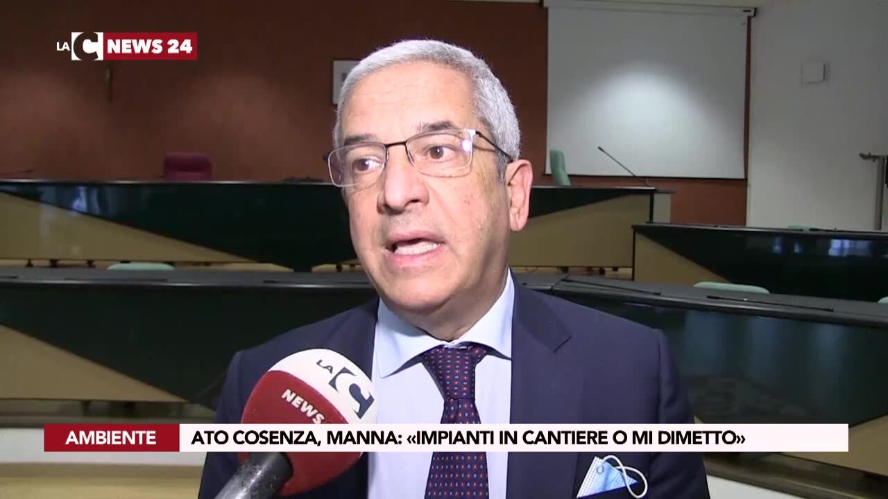 Ato Cosenza, Manna «Impianti in cantiere o mi dimetto»