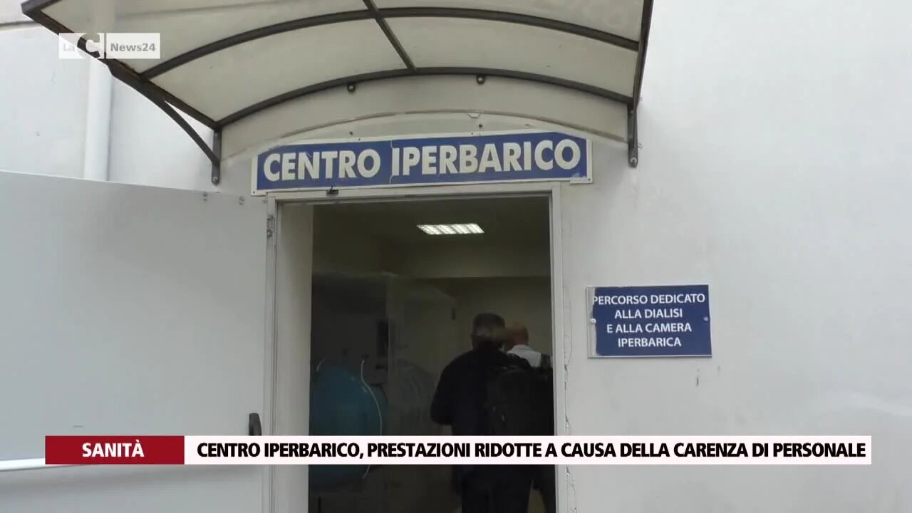 Centro iperbarico, prestazioni ridotte a causa della carenza di personale