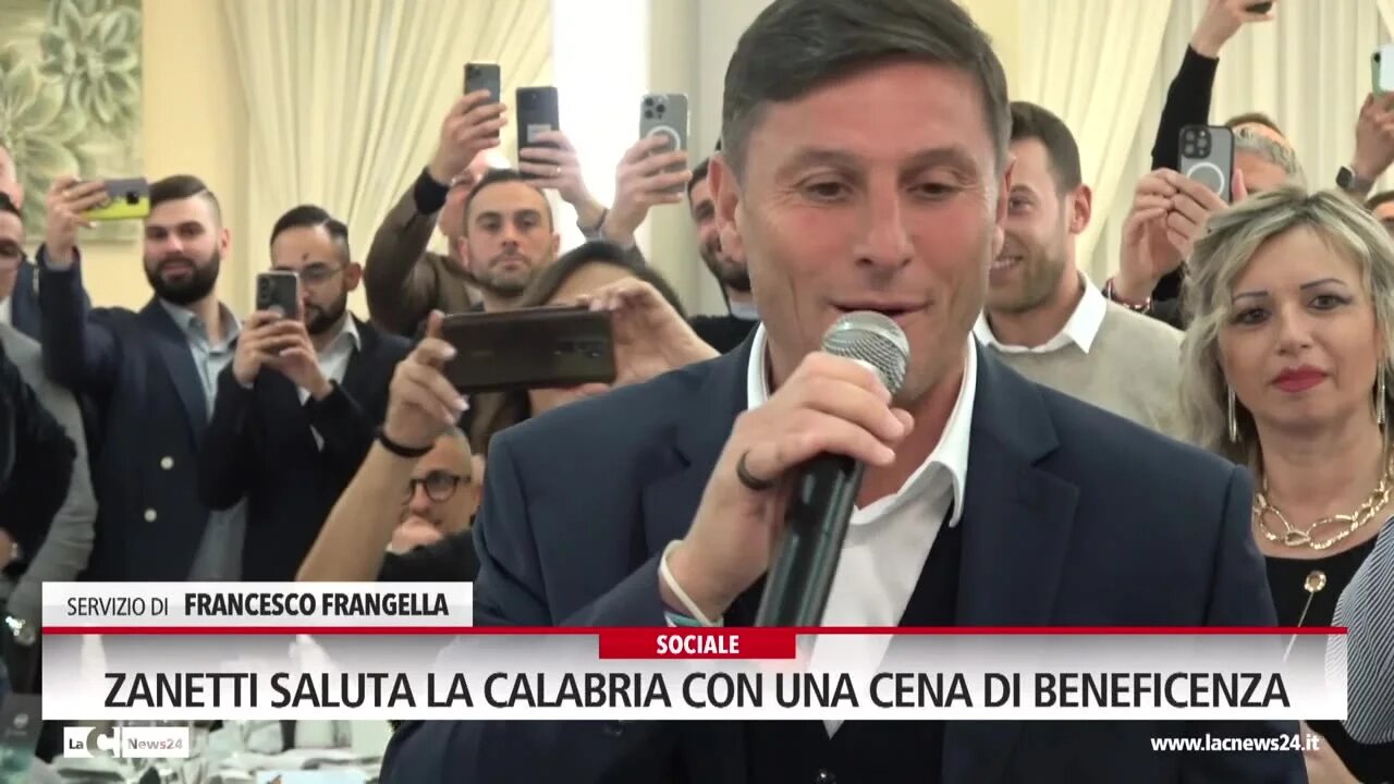 Zanetti saluta la Calabria con una cena di beneficenza