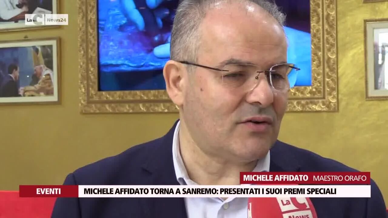 Michele Affidato torna a Sanremo: presentati i suoi premi speciali