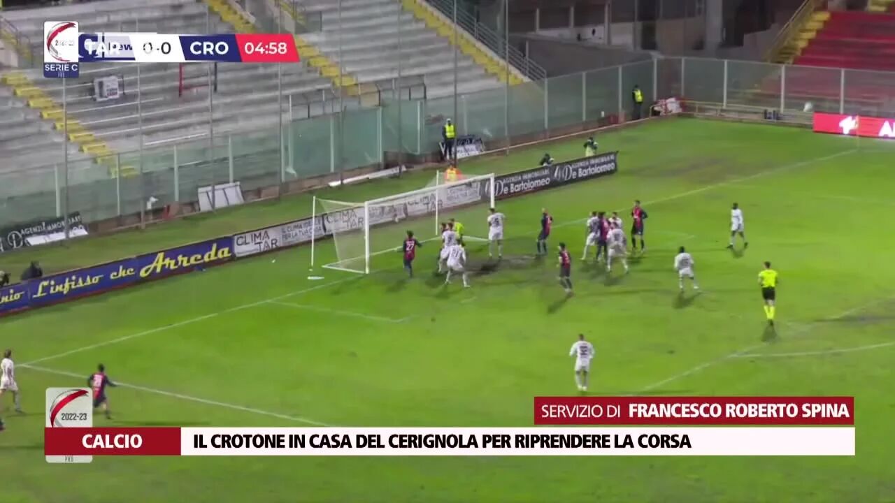 Il Crotone in casa del Cerignola per riprendere la corsa