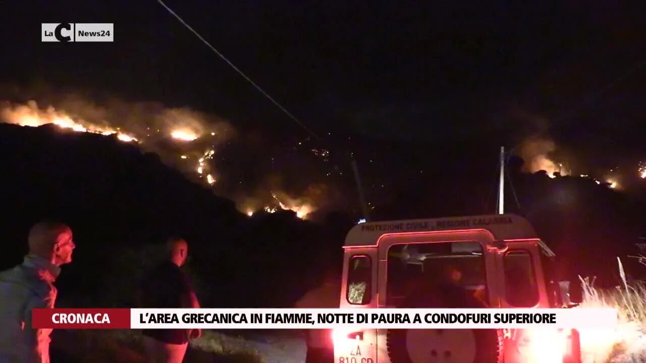 L’area grecanica in fiamme , notte di paura a Condofuri superiore