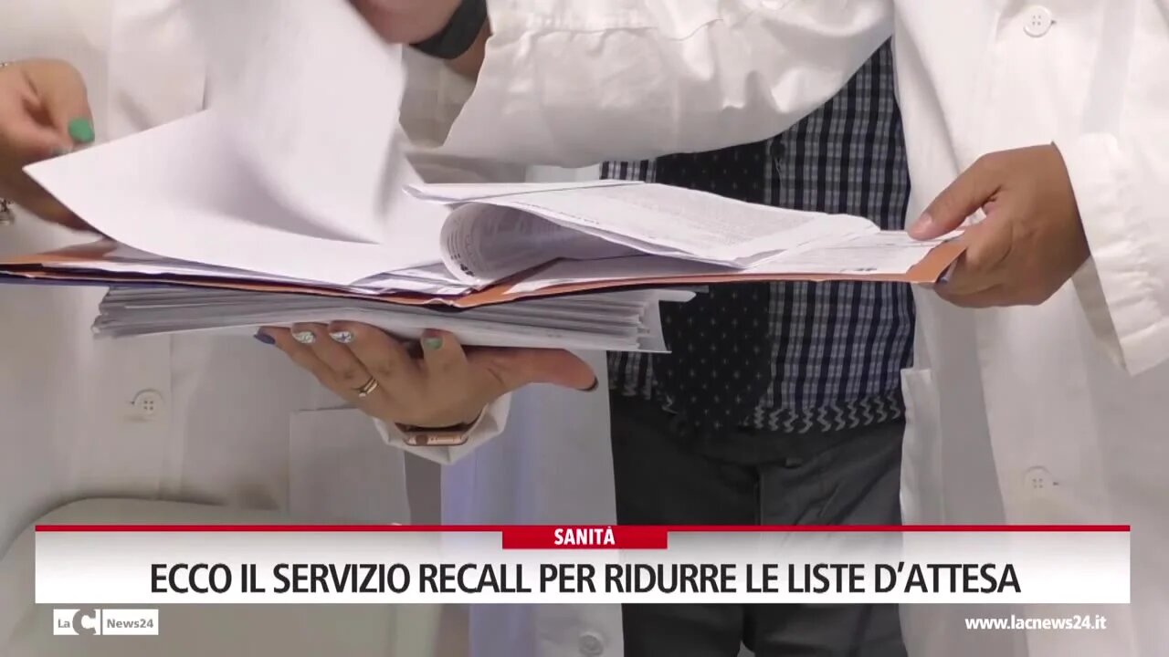 Ecco il servizio recall per ridurre le liste d’attesa