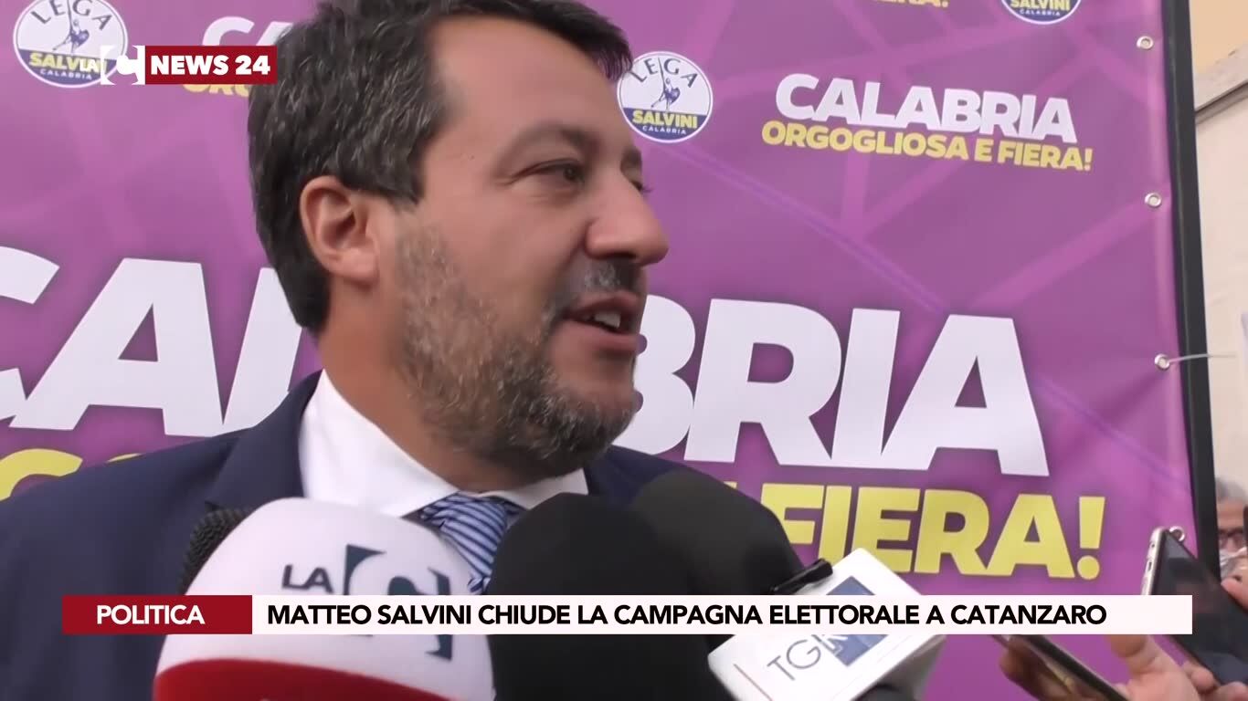 Matteo Salvini chiude la campagna elettorale a Catanzaro