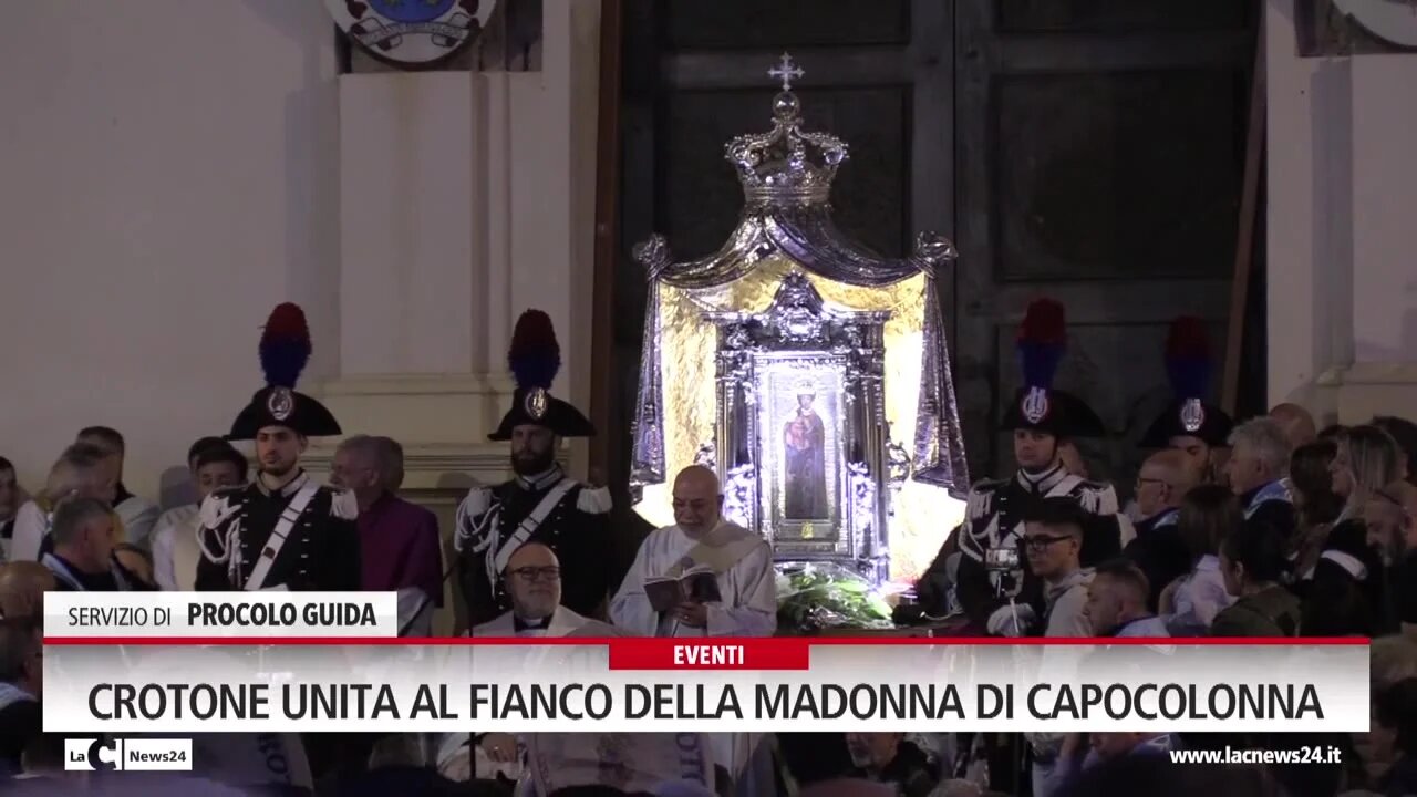 Crotone unita al fianco della Madonna di Capocolonna