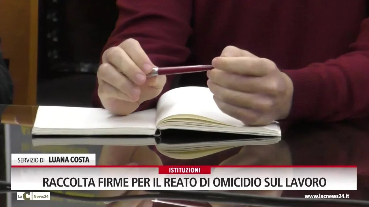 Raccolta firme per il reato di omicidio sul lavoro