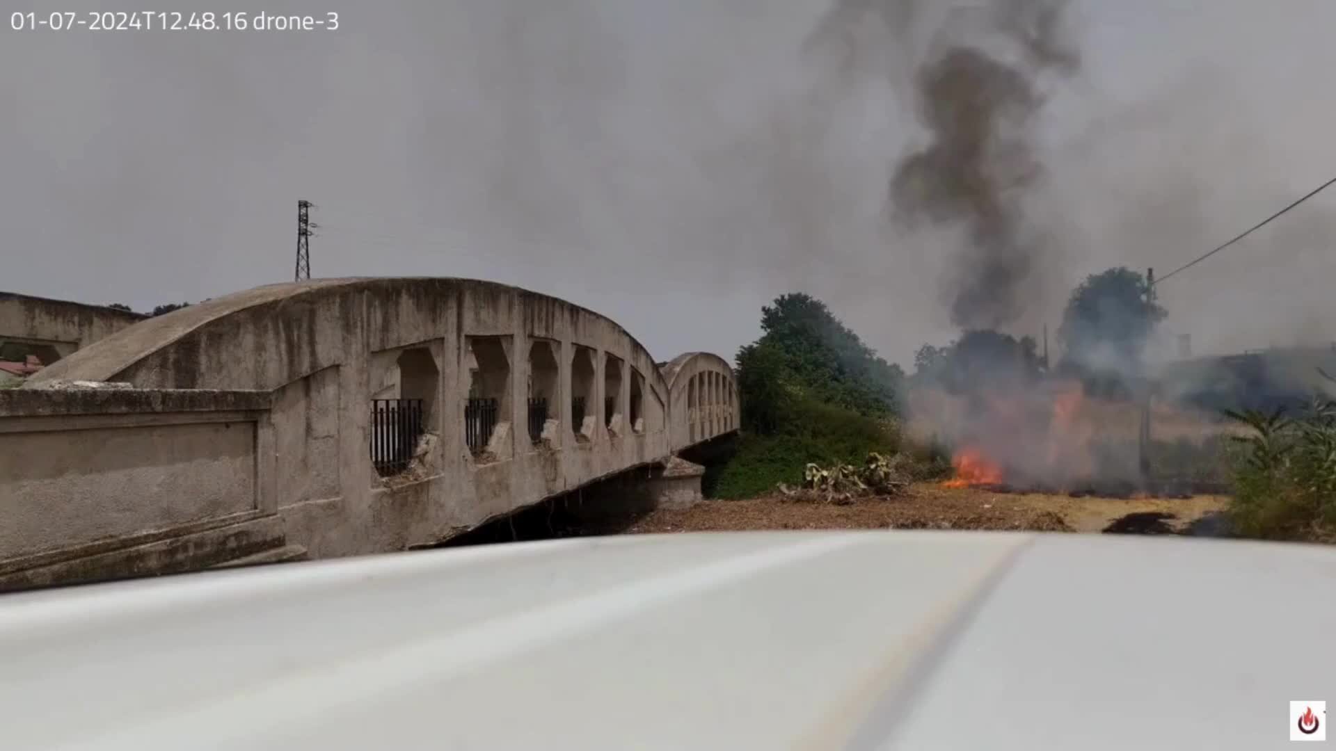 Incendi in Calabria visti dai droni della Regione