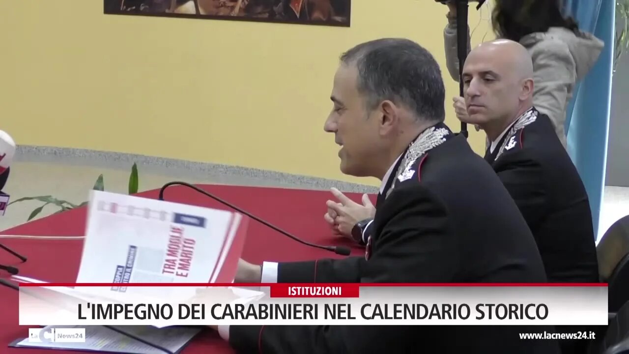 L'impegno dei carabinieri nel calendario storico