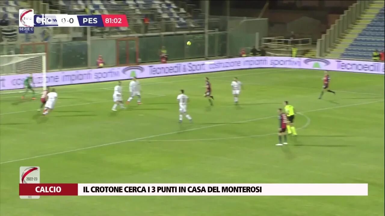 Il Crotone cerca i 3 punti in casa del Monterosi