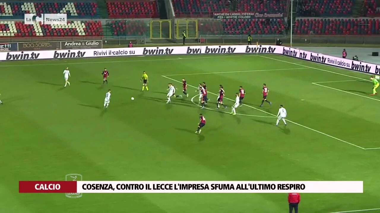 Cosenza, contro il Lecce l'impresa sfuma all'ultimo respiro