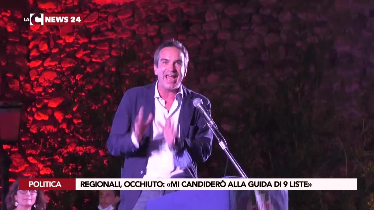Regionali, Occhiuto: «Mi candiderò alla guida di 9 liste»