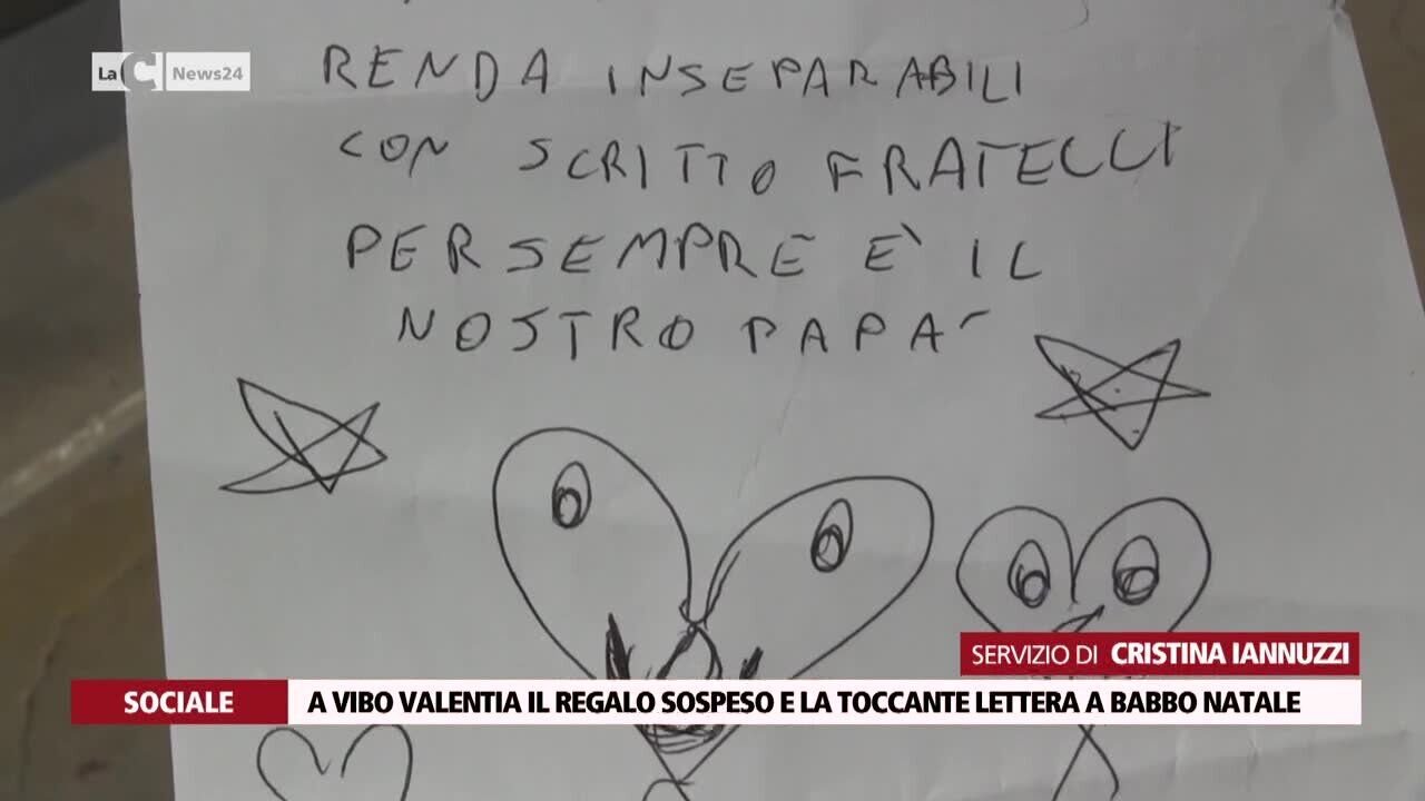 A Vibo Valentia il regalo sospeso e la toccante lettera a Babbo Natale