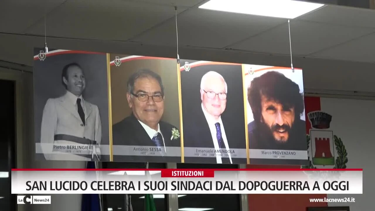 Inaugurata al Comune di San Lucido la galleria fotografica dedicata ai sindaci del Dopoguerra