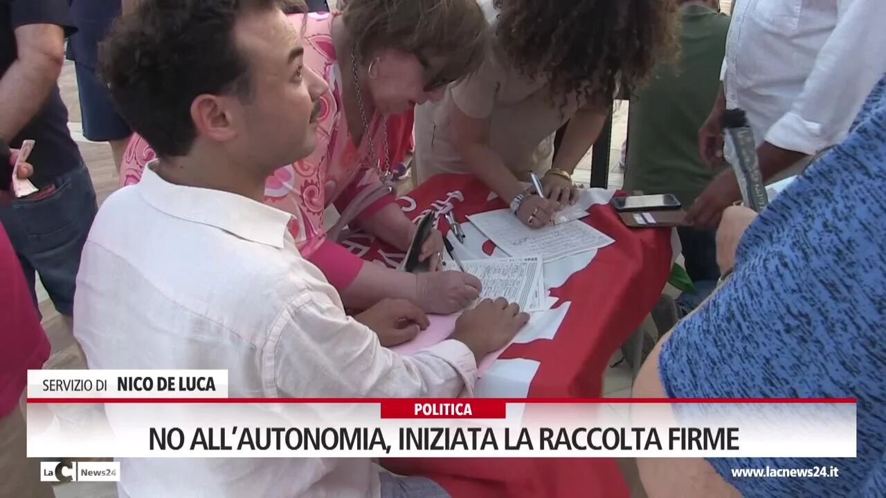 No all’autonomia, iniziata la raccolta firme