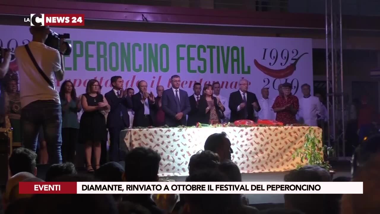 Diamante, rinviato a ottobre il Festival del peperoncino