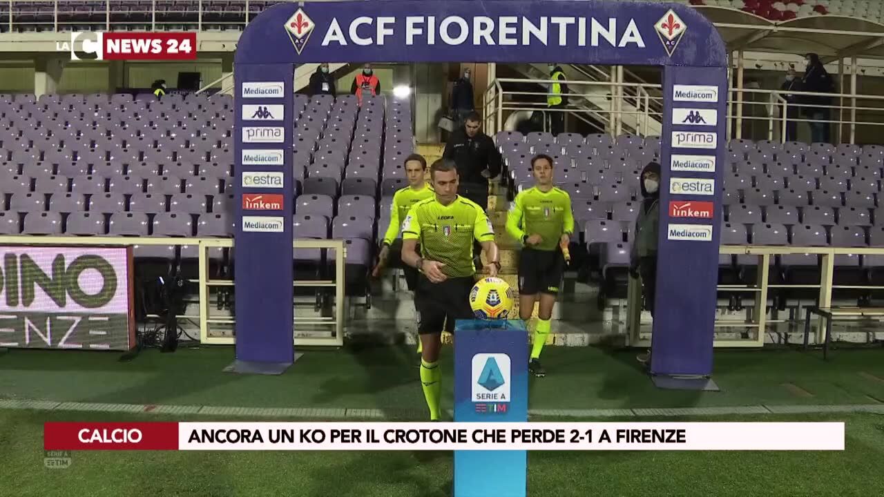 Ancora un ko per il Crotone che perde 2-1 a Firenze