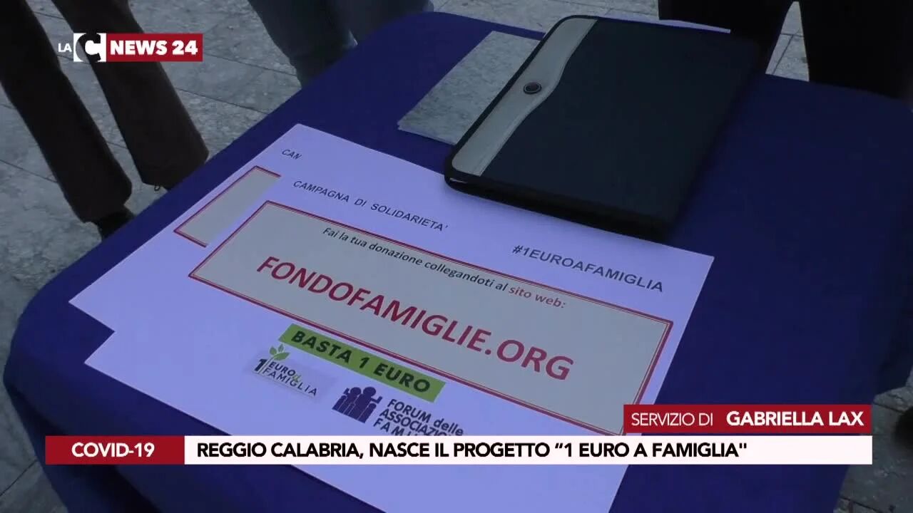 Reggio Calabria, nasce il progetto “1 euro a famiglia”