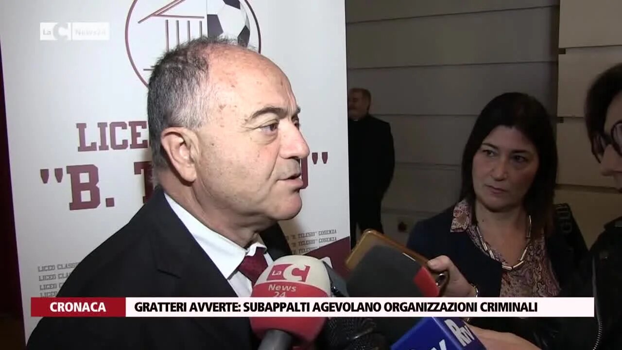 Gratteri avverte: «Subappalti agevolano organizzazioni criminali»