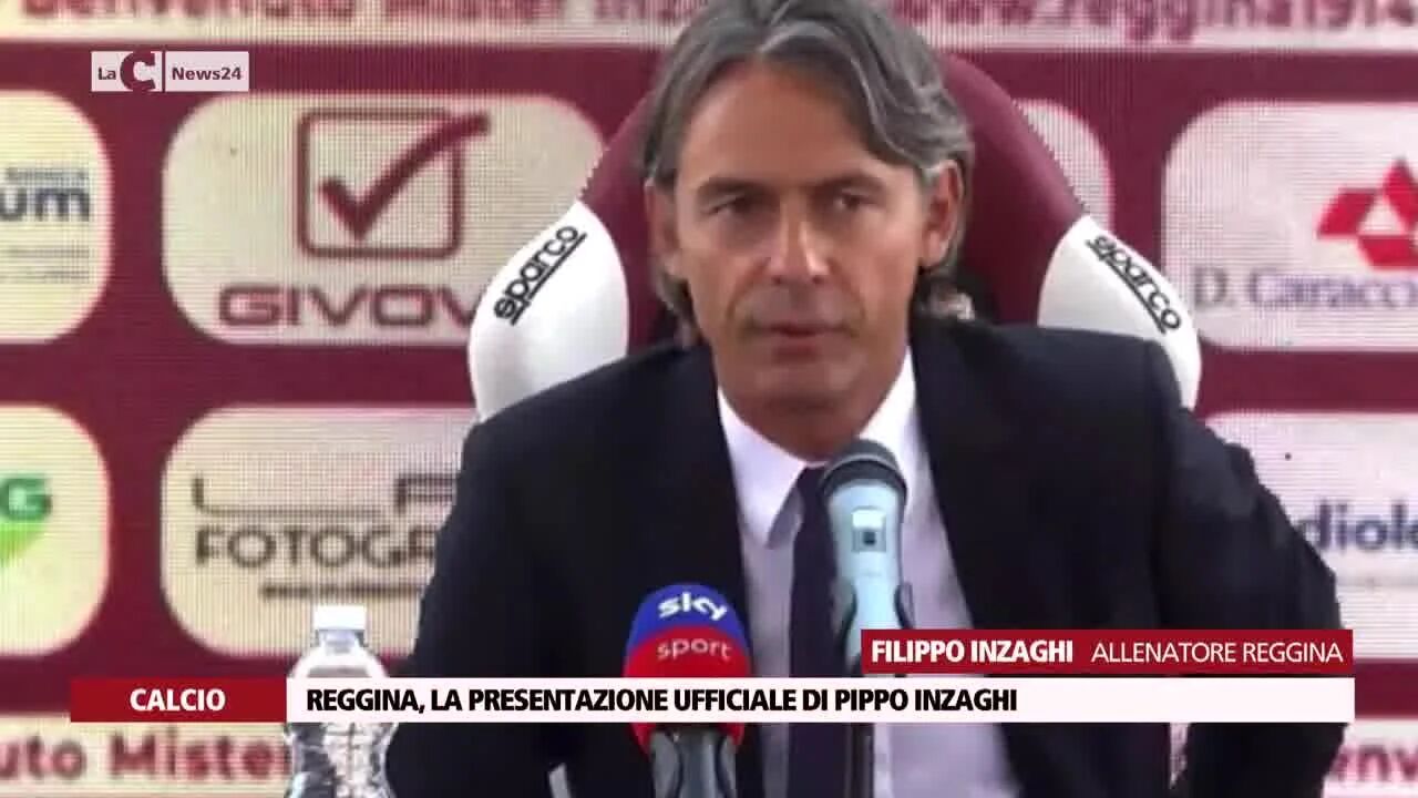 Reggina, la presentazione ufficiale di Pippo Inzaghi