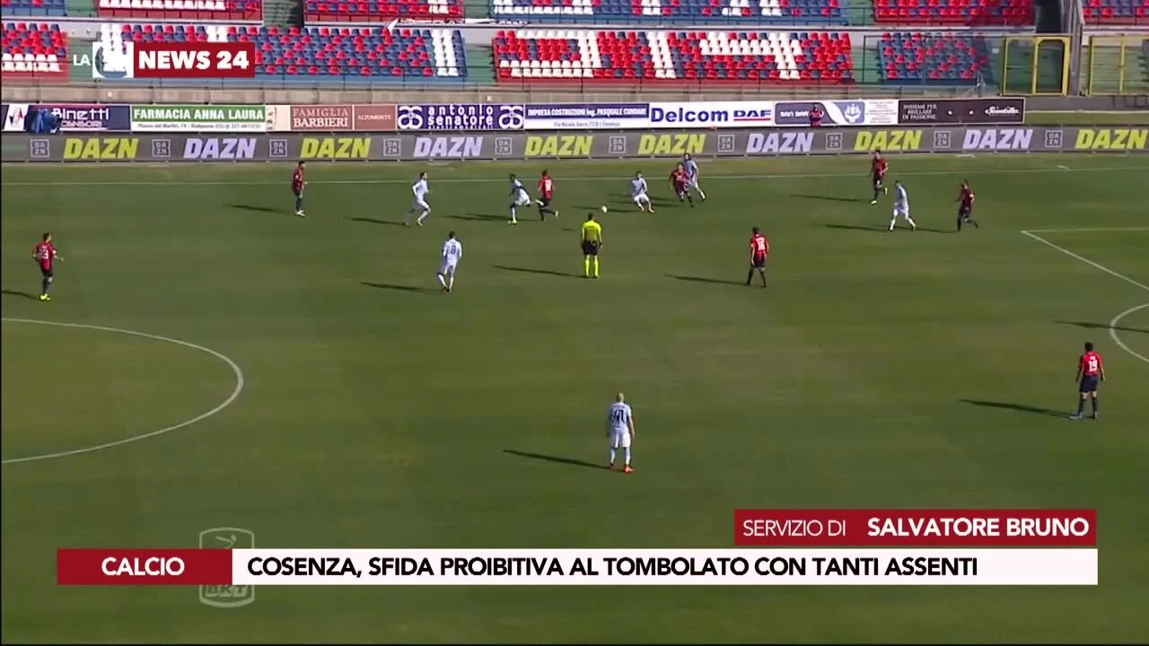 Cosenza, sfida proibitiva al Tombolato con tanti assenti