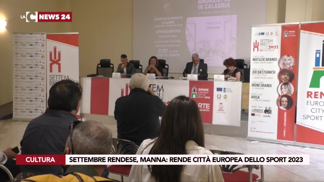 Settembre rendese, Manna: Rende città europea dello sport 2023