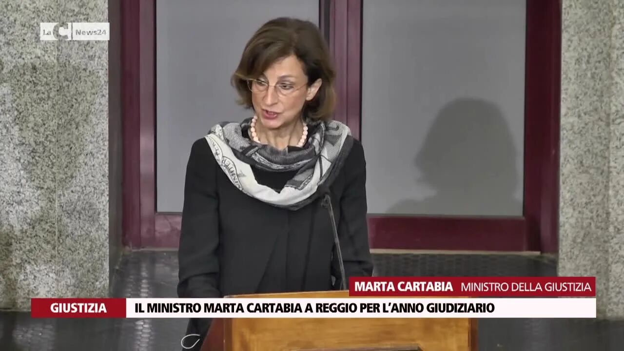 Il ministro Marta Cartabia a Reggio per l’anno giudiziario