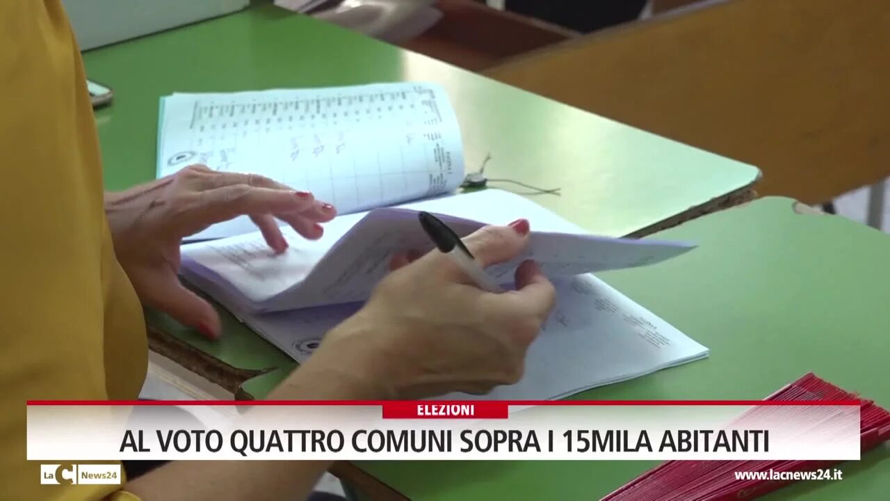 Al voto quattro comuni sopra i 15mila abitanti