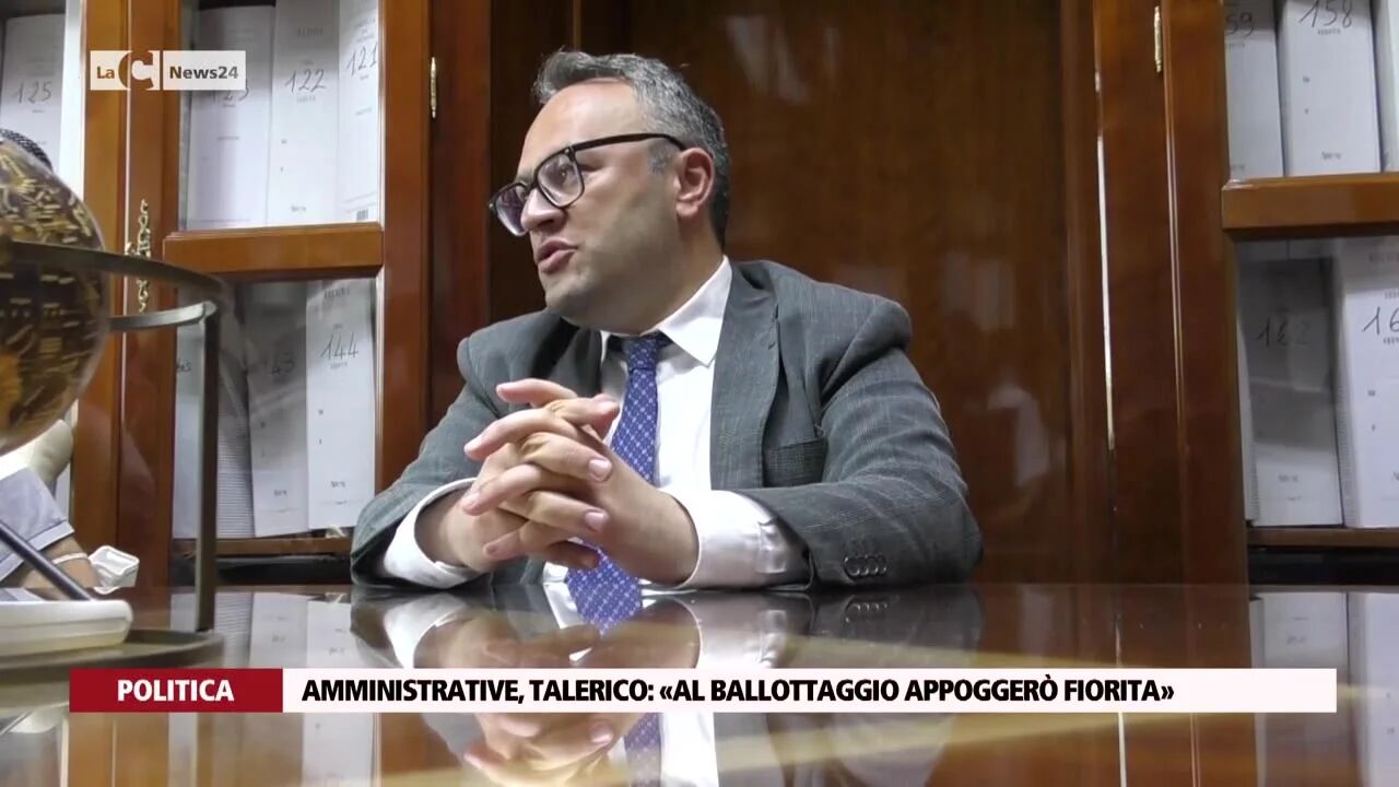 Amministrative, Talerico: «Al ballottaggio appoggerò Fiorita»