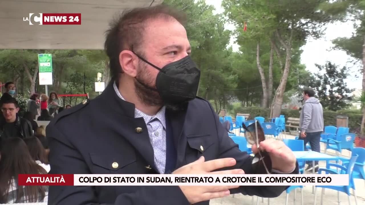 Colpo di Stato in Sudan, rientrato a Crotone il compositore Eco