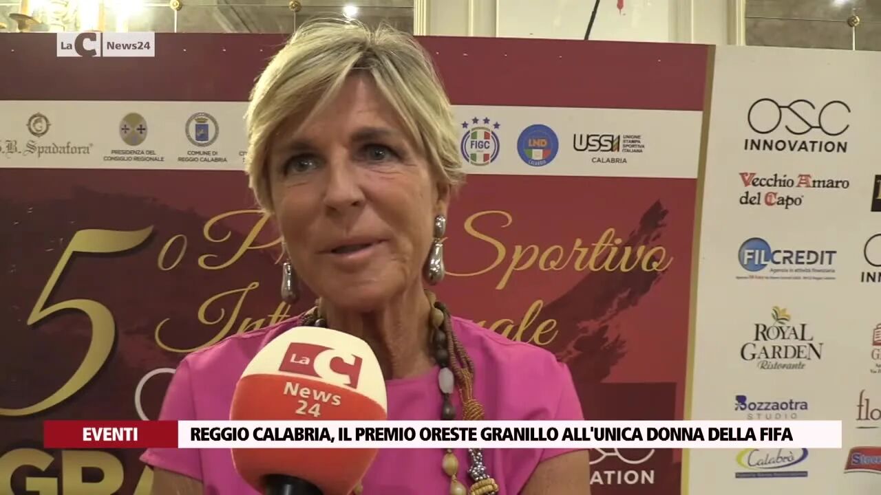 Reggio Calabria, il premio Oreste Granillo all'unica donna della Fifa