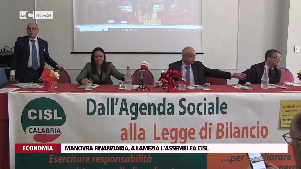 Manovra finanziaria, a Lamezia l'assemblea Cisl